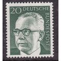 Germany 1970 President Heinemann 20pf Fine Used...