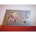 'ANNIE' , CHRISTMAS CARD used antique postcard ...