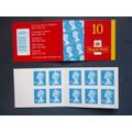 MC1 10 SECOND CLASS MACHIN DEFINITIVE STAMP BOO...