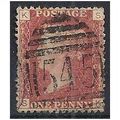 1858 SG43 1d Red Plate 198 Good Used Check Lett...