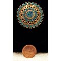JEWELLERY # 36: Gold Plated Magnetic Round Aqua...
