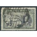 Nigeria 1936 SG53 5/- Black & Olive-Green Good ...