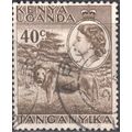 KUT - 1954 - SG172 - 40c brown - Lion - QE11 - ...