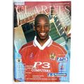 2000 programme Burnley v. Wigan, poster Ian Wright