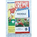 1992 programme Crewe Alexandra v Rochdale 1st r...