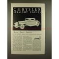 1931 Chrysler Eight Coupe Car Ad - Silent Swift...