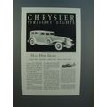 1931 Chrysler Straight Eight 5-Passenger Sedan Ad!
