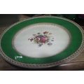 Wedgwood green band and floral plate over 60yea...