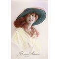 CARTE POSTALE - MODE - FEMME A CHAPEAU - REF 80