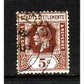 MALAYSIA STRAITS SETTLEMENTS 1932 SG226 5c BROW...