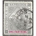 Barbados 1897 SG116 1/2d Grey & Carmine Fine Us...