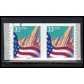 Used 3281 33c U.S. Flag Over City Fine CNP Left...