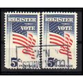 Used 1249 5c Register and Vote (2) Clark Mills,...