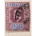 Sierra Leone KEVII 1903 2½d Dull Purple & Ultra...