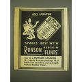 1948 Ronson Redskin Flints Ad - Any Lighter