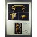1981 Baker Alessandro Furniture Ad - As an Art Form
