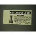 1930 University of Chicago Ad - College Courses...