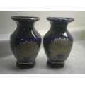 Blue Ceramic wall mountable pair vase