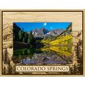 Colorado Springs Laser Engraved Wood Picture Fr...