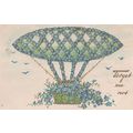Airship Hot Air Balloon Forget Me Not Glitter O...