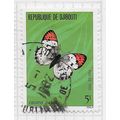 DJIBOUTI 1980 BUTTERFLIES SCARLET TIP INSECT 5F...