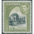 Cyprus 1938 18pi black & olive-green SG160 unused