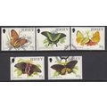 Jersey SG 717-21 1991 Butterflies and Moths set...