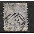 DOMINICA 1877-9 QV WMK CROWN CC 1d LILAC USED S...