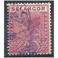 Selangor (Malaysia) 1891 SG50 2c Rose Good+ Used.