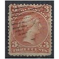Canada 1868 SG49 3c Red-Brown Fine Used ..