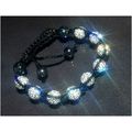 White Disco Balls Crystal Black Hematite Shamba...