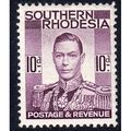 SOUTHERN RHODESIA 1937 Sg47 10d PURPLE LIGHTLY ...