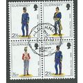GUE 1974 SE~TE BLOCK OF 4 'GUERNSEY MILITIA' FI...