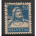 SWITZERLAND 1914 WILLIAM TELL 30c BLUE on BUFF ...