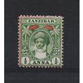 Zanzibar.SG188 1/2a Yellow-Green.Mounted Mint.J...