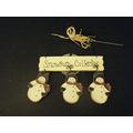 Painted Wood "Snowman Collector" Wall Hanging