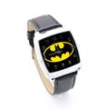 Gents Large Square Batman Watch Black Leather S...