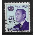 MOROCCO 1981 65F VIOLET LILAC & GOLD KING HASSA...