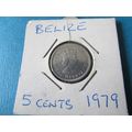 1979 QUEEN ELIZABETH II BELIZE FIVE CENTS FREE ...