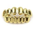 18K Gold IP Plated STAINLESS STEEL GRILLZ Top &...