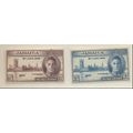 Jamaica Stamps Scott #136 To 137, Mint Never Hi...