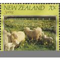 NEW ZEALAND, MAMMAL, Spring, lambing, blue 1982...