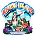Rhode Island the Ocean State Artwood Montage Fr...