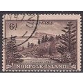 Norfolk Island 1947 - 59 KGV1 6d Purple Brown u...