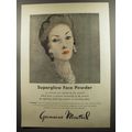 1953 Germaine Monteil Superglow Face Powder Ad - an entirely new concept