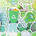 25 Green Mix Stickers Loose Random Selection Fu...