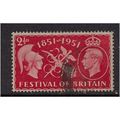 GB 1951 KGV1 2 1/2d Scarlet Festival Britain SG...