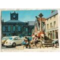 1994 postcard Market Place & Town Hall, Alnwick