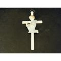 RR Roman Ceramic Porcelain Praying Boy with Cro...