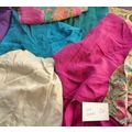 S3 100% Silk Scrap Fabric Lot Material Reclaime...